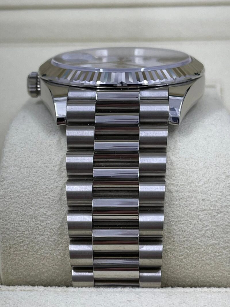 Rolex Day-Date 40MM Or Blanc Et Cadran Blanc President Ceinture – Image 7